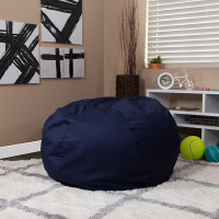 Flash Furniture Oversized Solid Navy Blue Bean Bag Chair DG-BEAN-LARGE-SOLID-BL-GG